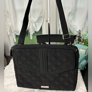 VERA BRADLEY Classic Black Quilted Glenna Shoulder Bag - Black